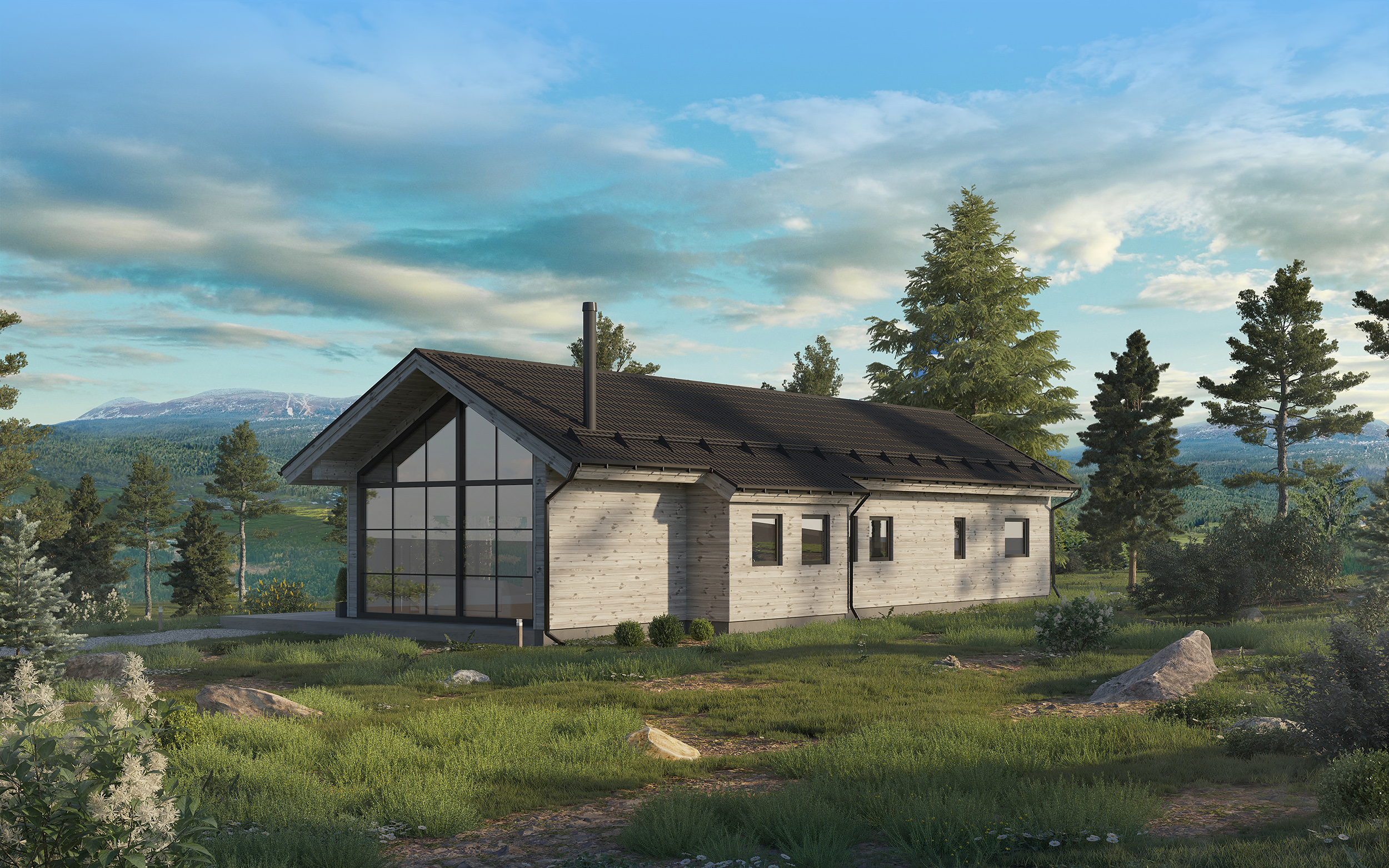 3D визуализация дома в Норвегии